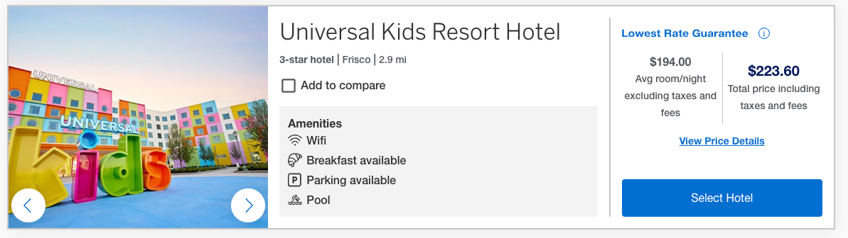 hotel pricing
